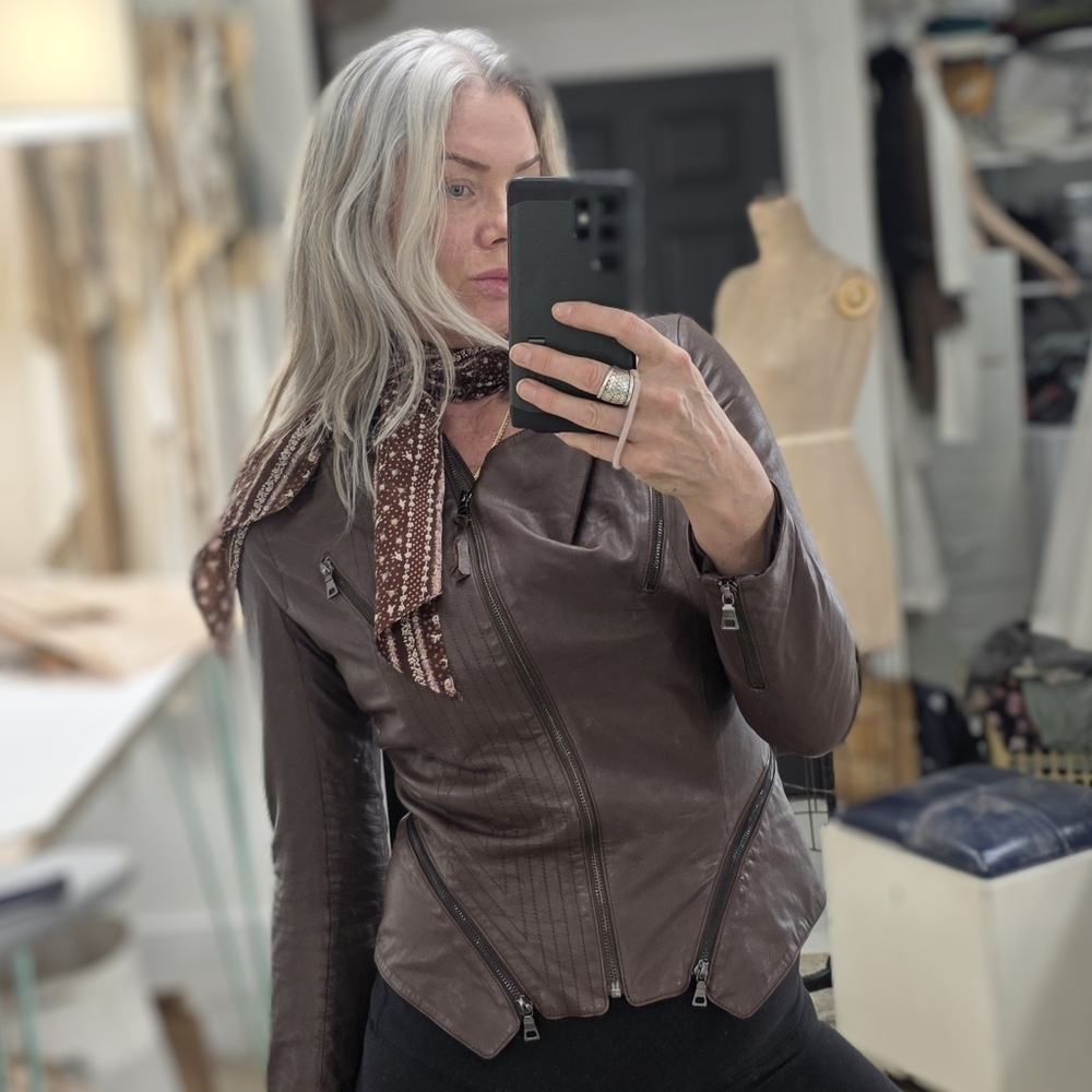 Immobile Leather Moto Jacket